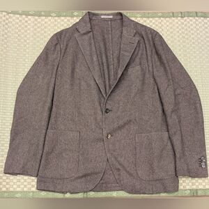 Boglioli Unstructured K Jacket Wool Silk Linen Men's Size IT 56 Made in Italy